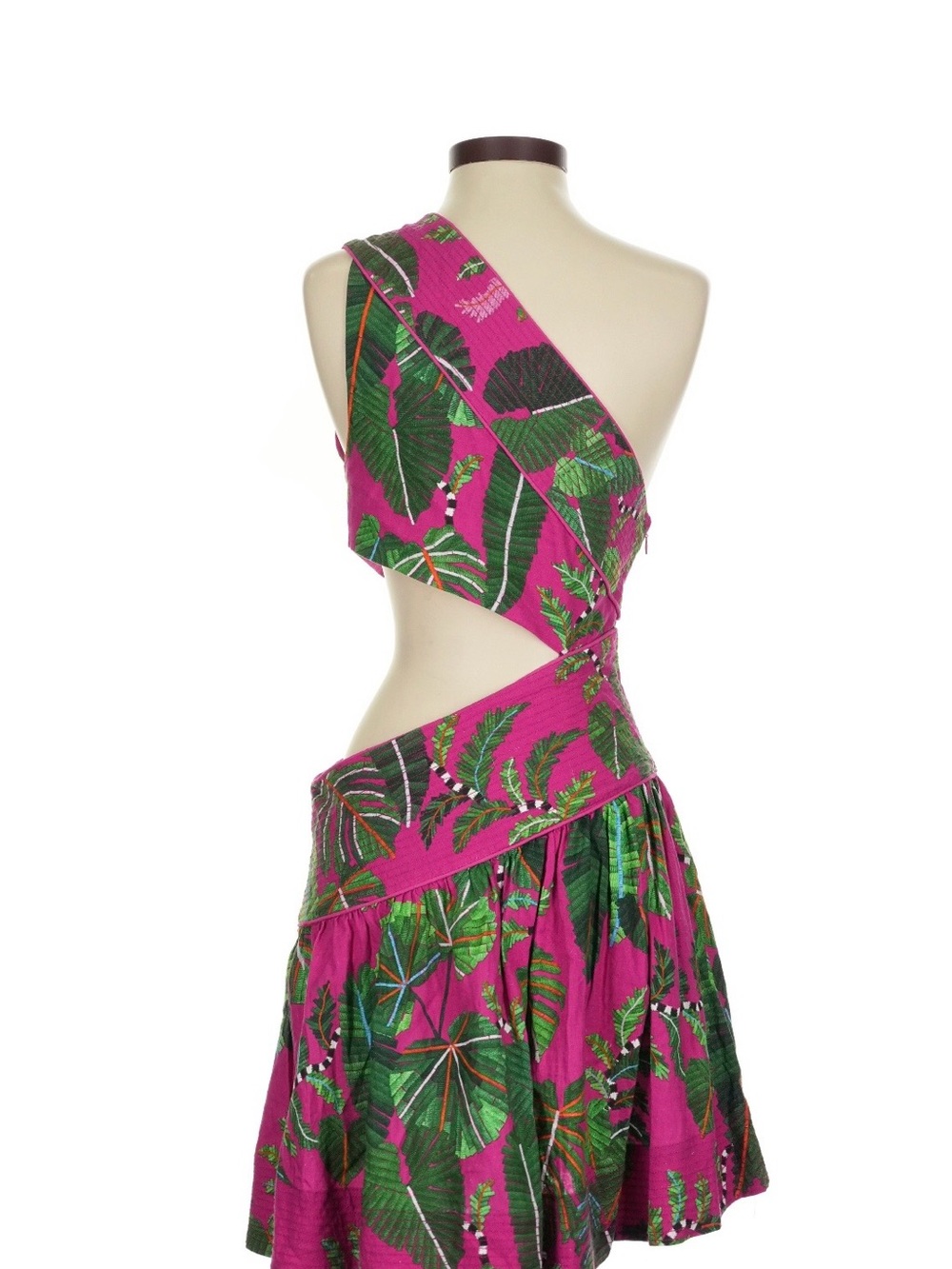 FARM Rio Tropical One-Shoulder Cutout Dress - Pink - Picture 2 of 5